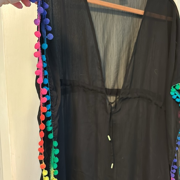 Bleu Rod Beattie Pom sleeve swim cover up - Picture 3 of 4